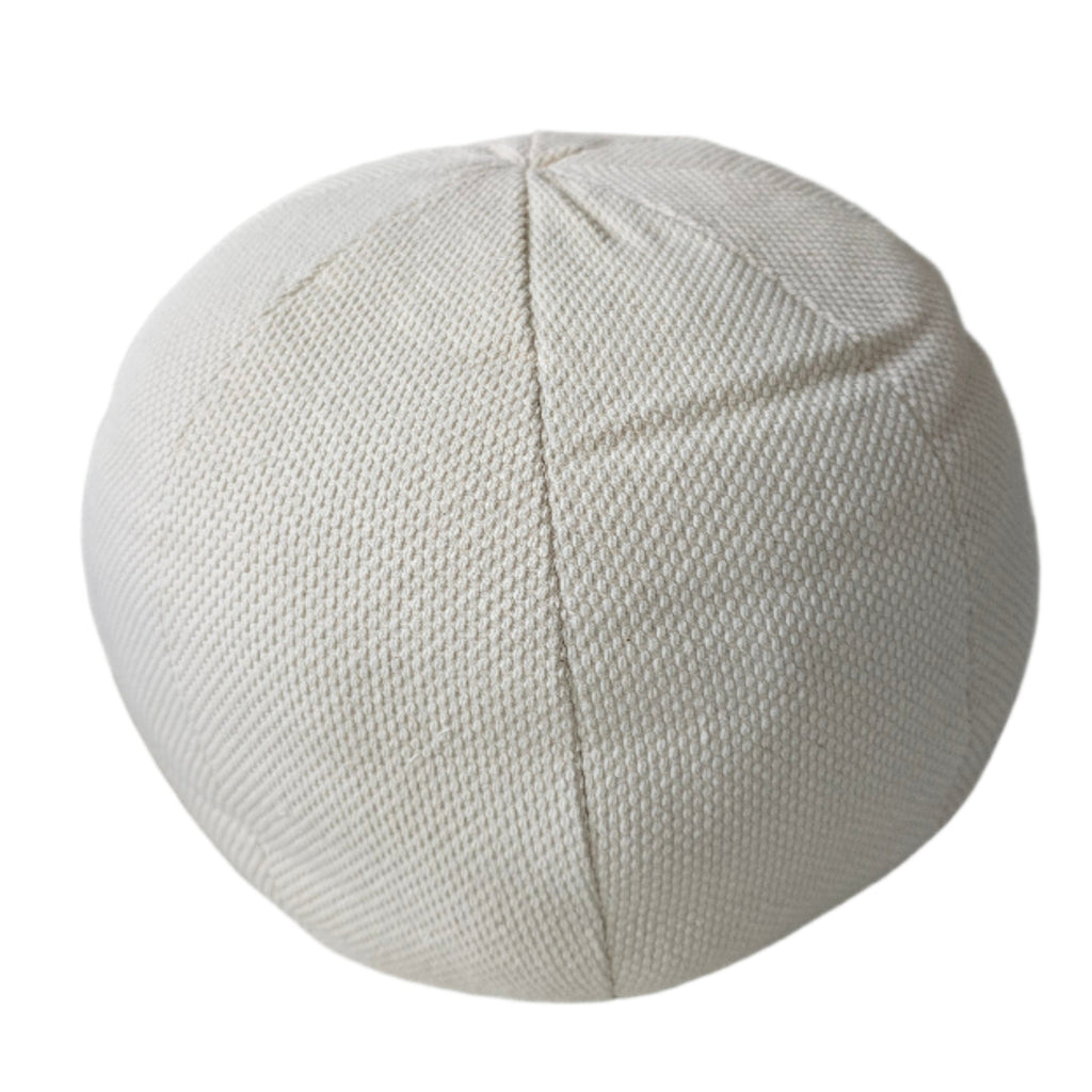 Billie Linen Cotton Cushion Round 30cm Diameter - Cream White