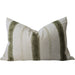 Sadie Linen Chenille Cushion 40x60cm Lumbar - Natural | Moss Green