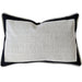 Dahlia Linen Cotton Cushion 40x60cm Lumbar - Black | Natural