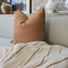 Millard Linen Cotton Cushion 55cm Square - Peach Fuzz