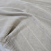 Irish Linen Cotton Bedcover Massive Throw Fringe 230x200cm - Natural Striped