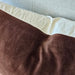 Fontainebleau Cotton Velvet & French Linen Two Sided Cushion 55cm Square - Pinecone Brown