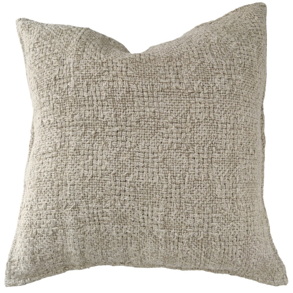 Détente Hand-loomed Rustic Texture Pure French Linen 55cm square - Rustic Natural