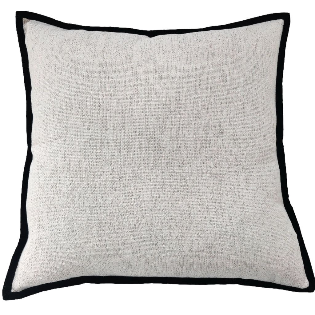 Maya 55cm Square - Off White | Black Border