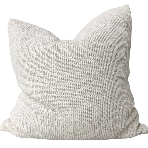 RESTOCK MARCH | Amiens Linen Cotton Waffle Texture Cushion 60cm Square - Off White