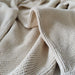 Amiens Linen Cotton Waffle Texture Tassel per Soft Massive Throw Bedcover 150cmx220cm - Off White