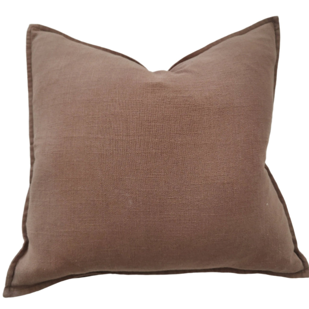 Millard Linen Cotton Cushion 55cm Square - Nimes Nutmeg