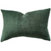 Fontainebleau Cotton Velvet & French Linen Two Sided Cushion 40x60cm Lumbar - Emerald Green