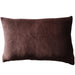 Fontainebleau Cotton Velvet & French Linen Two Sided Cushion 40x60cm Lumbar - Dark Maroon