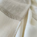 LIMITED EDITION - Elodie Linen Wool Massive Throw 230cm x 140cm - Off White | Natural Herringbone | White Grey