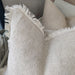 RESTOCK APRIL | Riviera Heavy Weight Texture French Linen Fringed Edge Cushion 60cm Square- Oatmeal