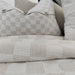 Annecy Linen Cotton Quilted Bed Cover Massive Blanket 230x200cm - Natural Check