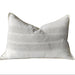 Zoey Pure French Linen Cushion 40x60cm Lumbar - Off White  Ivory with Blanket Stitch Edge