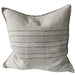 Zoey Pure French Linen Cushion 55cm Square - Natural | Charcoal with Blanket Stitch Edge