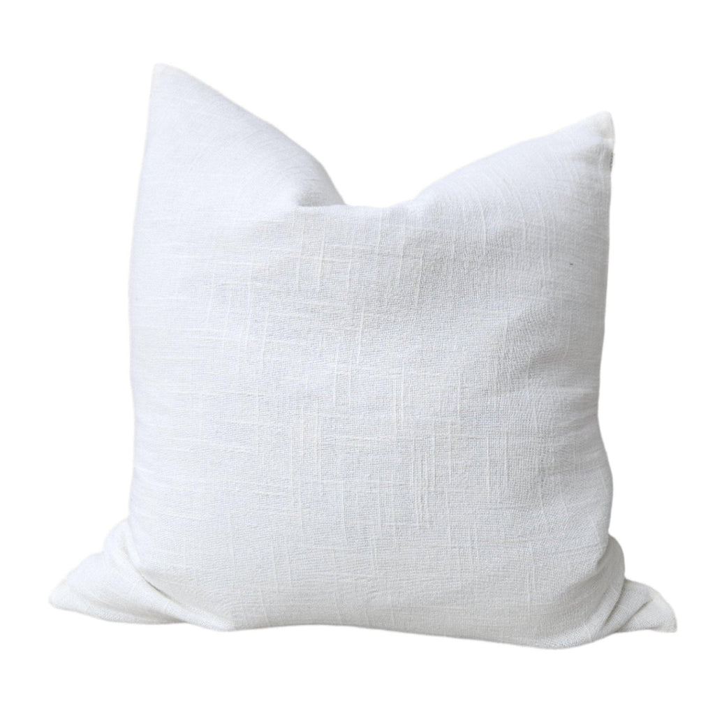 Olga Linen Cotton Cushion 55cm Square - White