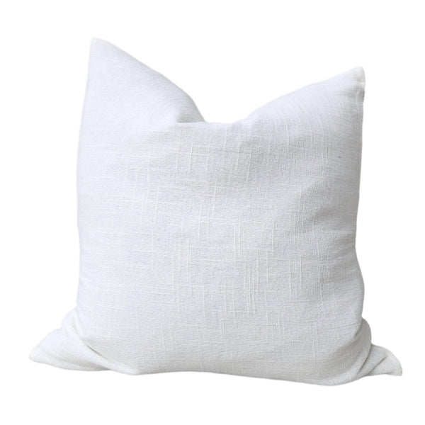 Olga Linen Cotton Cushion 55cm Square - White