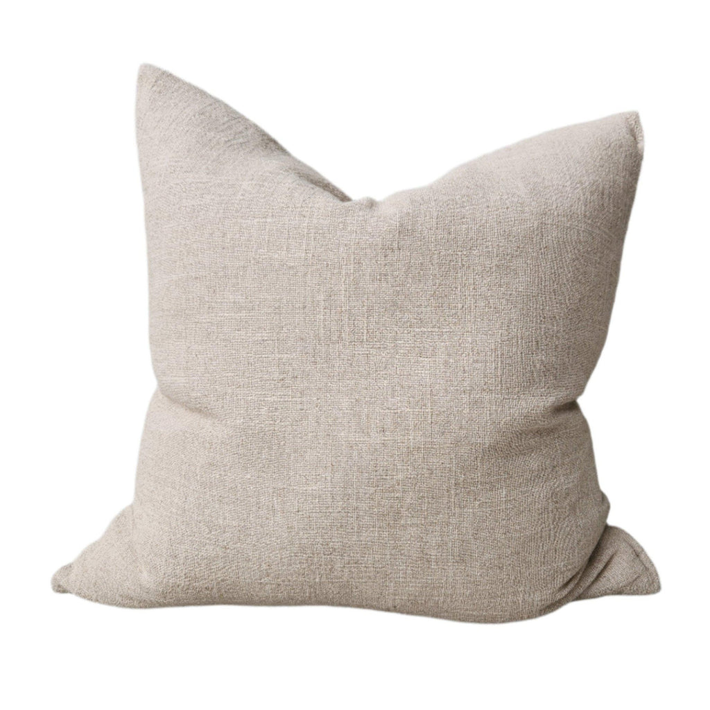 Olga Linen Cotton Cushion 55cm Square - Oatmeal