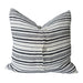 LAST ONE - LIMITED EDITION | Malibu Breeze Linen Cushion 50cm Square - White | Black Striped