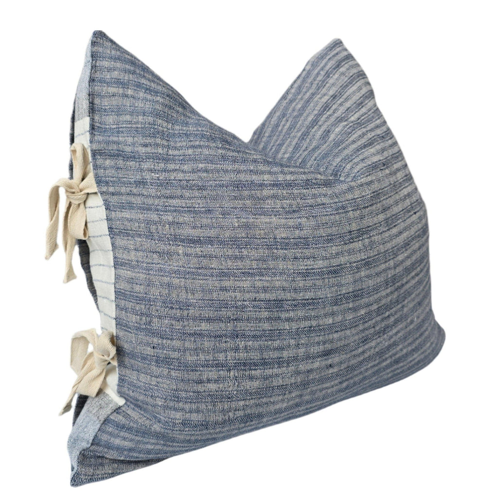 LIMITED EDITION | Malibu Breeze Linen Cushion 50cm Square - Side Knot