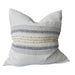 LIMITED EDITION | Malibu Breeze Linen Cushion 55cm Square - Blue & White | Embroidery