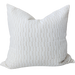 Mosaic Jacquard Linen Cotton Cushion 55cm Square | Off White & Beige