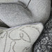 Blossom Elegance Linen Cotton Cushion 40x60cm Lumbar - Dark Grey