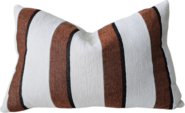 Palma Corduroy Cushion 40x60cm Lumbar - Off White | Rust | Black