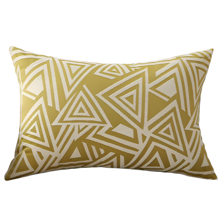 Gistel Cushion 40x60cm Lumbar - Yellow Triangle Shape