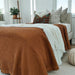 Brielle Waffle Cotton Bedcover 200cm x 230cm | Spicy Orange