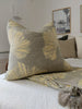 Shell Cotton Linen Yarn Dyed Feather Filled Cushion and Throw - Mustard -LAST SET